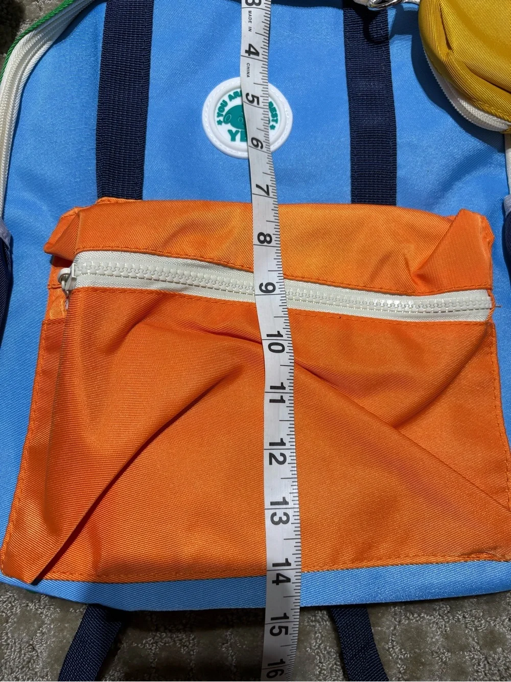 Cute Colorful Lightweight School 14in Backpack for Kid/Toddler Green Blue Orange